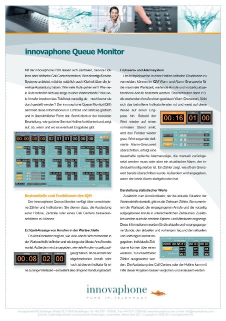 innovaphone Queue Monitor (PDF) - Effexx