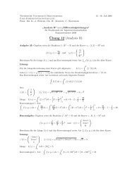 Â¨Ubung 12 (Analysis II) - Technische UniversitÃ¤t Braunschweig