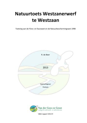 Bijlage 5 Natuurtoets Westzanerwerf - Gemeente Zaanstad