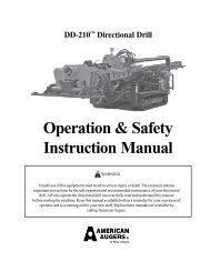 Operator's Manual - American Augers, Inc.