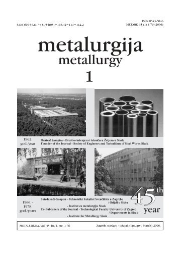 metalurgija metallurgy - CARNet