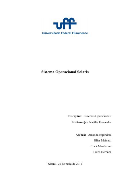 Sistema Operacional Solaris