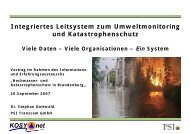 Integriertes Leitsystem zum Umweltmonitoring und ... - KOSYnet