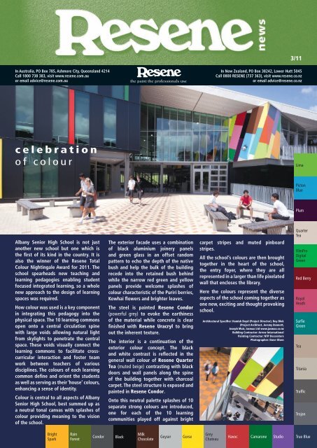 Resene Newsletter Issue 3 2011