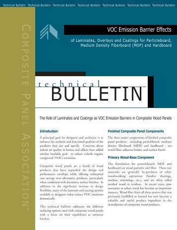 VOC Emission Barrier Effects - Composite Panel Association
