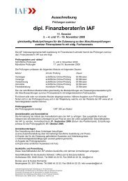 dipl. Finanzberater/in IAF - IAF Interessengemeinschaft Ausbildung ...