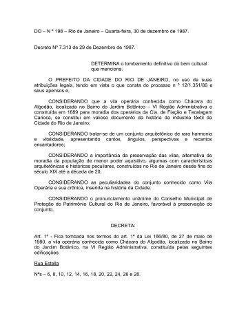 JARDIM BOTÃNICO - Dec. 7313-87 APAC ChÃ¡cara do ... - rio.rj.gov.br