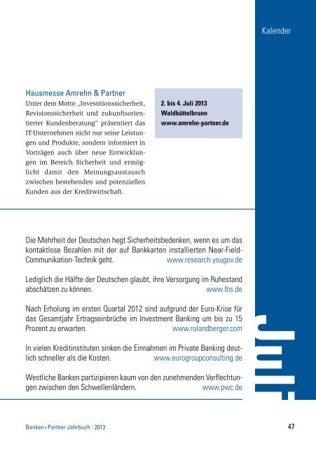 Jahrbuch2013 - Banken+Partner