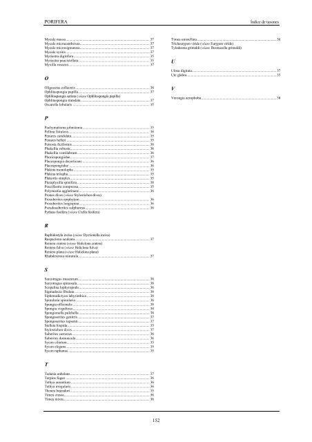 Lista de especies marinas de Canarias 2003. - Interreg Bionatura