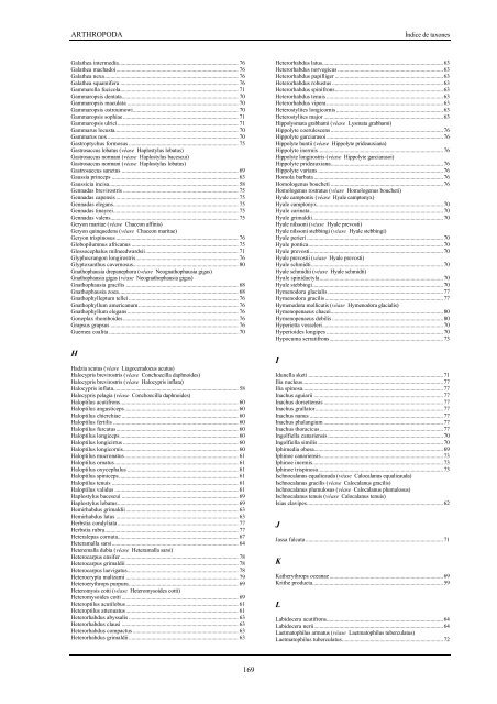 Lista de especies marinas de Canarias 2003. - Interreg Bionatura