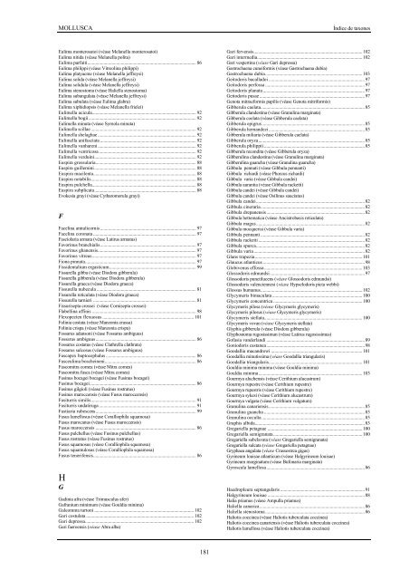 Lista de especies marinas de Canarias 2003. - Interreg Bionatura