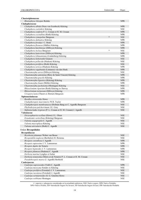 Lista de especies marinas de Canarias 2003. - Interreg Bionatura