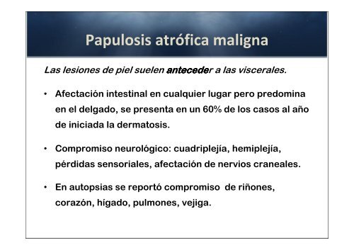 Papulosis de Degos 13 de junio