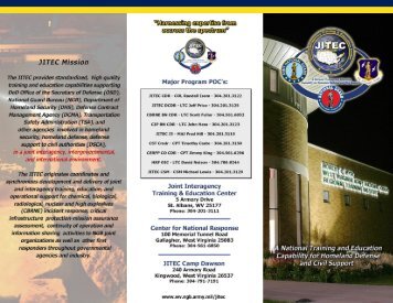 JITEC Brochure - West Virginia Army National Guard