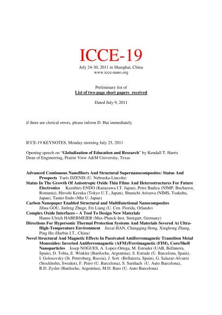 ICCE-19 - ICCE-20