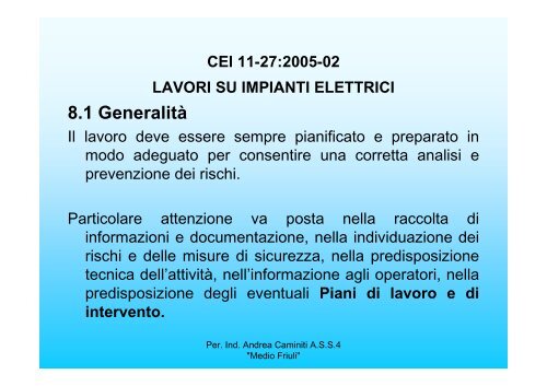 cei 11-27:2005-02 lavori su impianti elettrici - Confindustria Udine