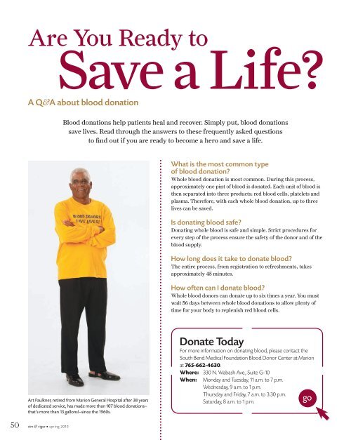 Ready to Save a Life? - Marion General Hospital
