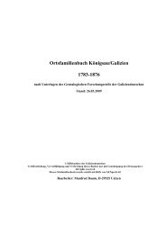 Ortsfamilienbuch Königsau/Galizien 1783-1876