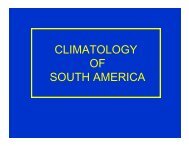 CLIMATOLOGY OF SOUTH AMERICA