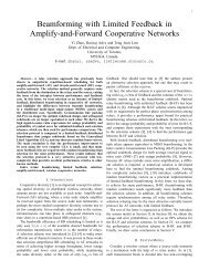 Beamforming with Limited Feedback in Amplify-and-Forward ...