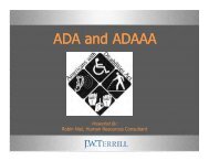 ADA and ADAAA - JW Terrill