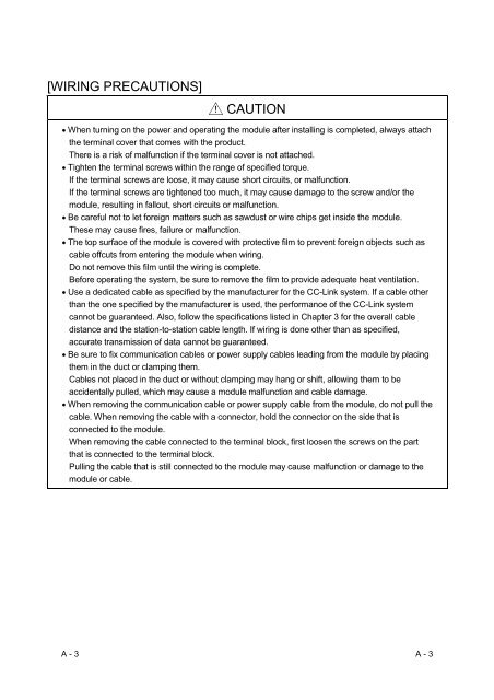 CC-Link System Master, Local Module User's Manual QJ61BT11