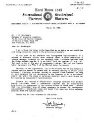 Union Ltr. - IBEW Local 1245