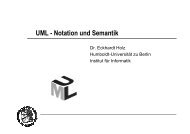 UML Notation und Semantik - Vorlesungen