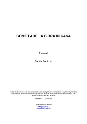 COME FARE LA BIRRA IN CASA