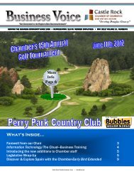 What's Insideâ¦ - Castle Rock Chamber of Commerce