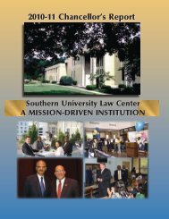 2010-11 Chancellor's Report - Southern University Law Center