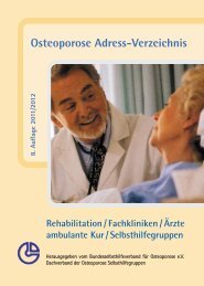 Osteoporose Adress-Verzeichnis