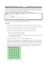 Informatik: EinfÃ¼hrung in Java Rekursion mit Parametern