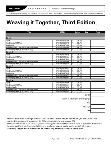 Weaving it Together, Third Edition
