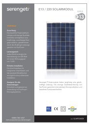 E13 / 220 SOLARMODUL - Reimann Solar GmbH