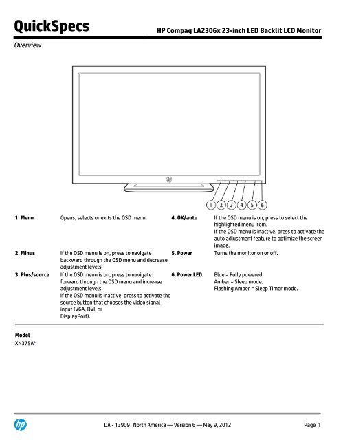 HP Compaq LA2306x 23-inch LED Backlit LCD Monitor