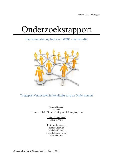 Onderzoeksrapport Onderzoeksgroep Dienstenmatrix Zorg en ...