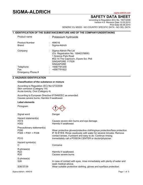 Potassium Hydroxide