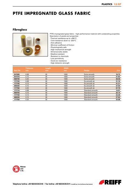 REGISTER OVERVIEW PLASTICS