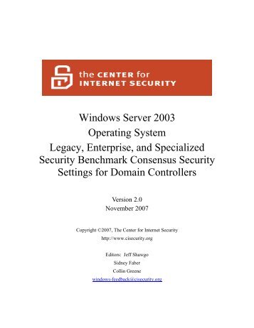 Windows Server 2003 Operating System Legacy, Enterprise, and ...