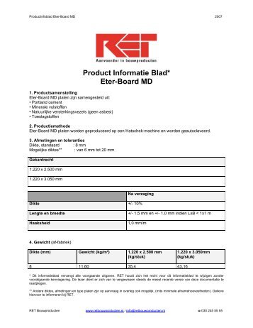 Eter-Board MD productinfoblad.pdf - Megamat