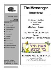 The Messenger - Temple Israel
