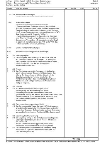 Besondere Bestimmungen - LKW - Liechtensteinische Kraftwerke