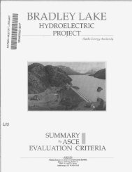 Bradley Lake Hydroelectric Project Summary-1983 - Alaska Energy ...
