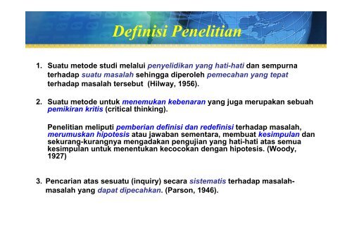 Definisi dan Jenis Penelitian - ITB