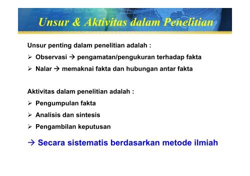 Definisi dan Jenis Penelitian - ITB