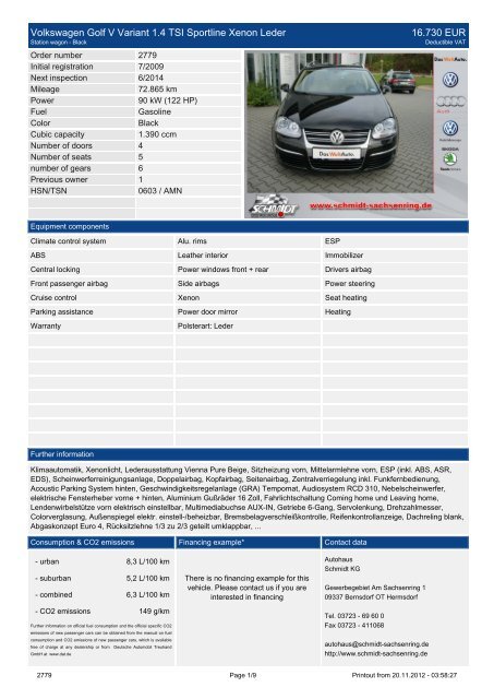 Volkswagen Golf VI 1.4 TSI Comfortline, Climatronic 14.850 EUR