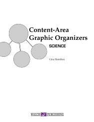 Content-Area Graphic Organizers WALCH PUBLISHING SCIENCE