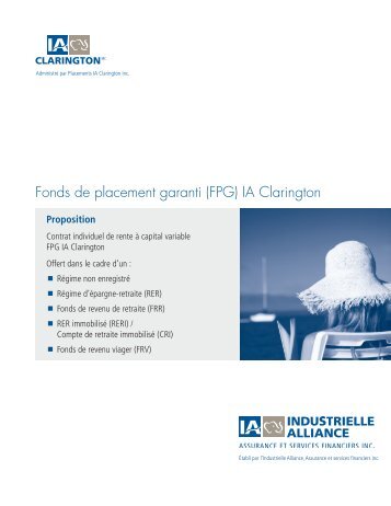 Fonds de placement garanti (FPG) IA Clarington