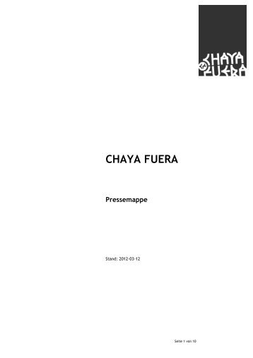 CHAYA FUERA - leisure communications